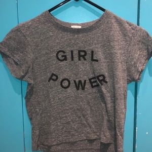 gray brandy crop top